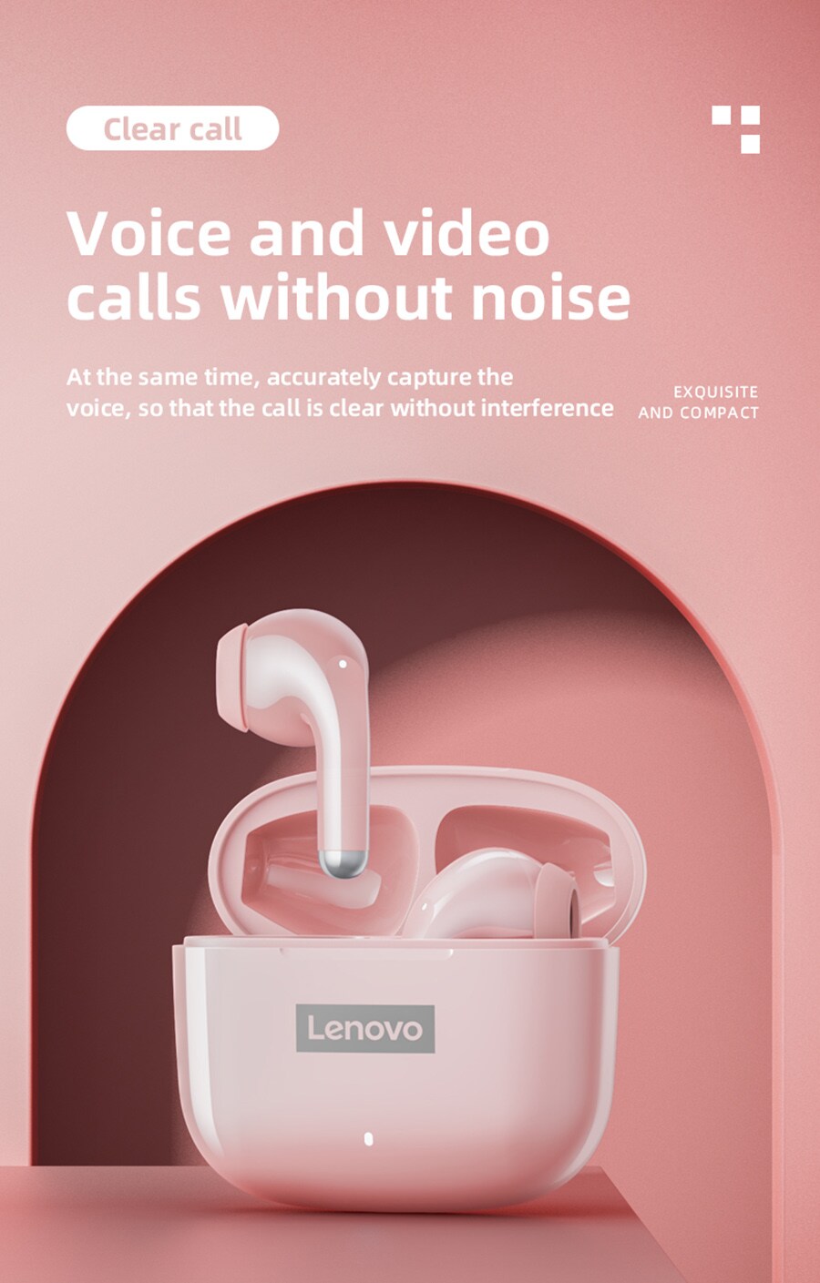 Lenovo LP40 Pro Bluetooth-Kopfhörer Violett