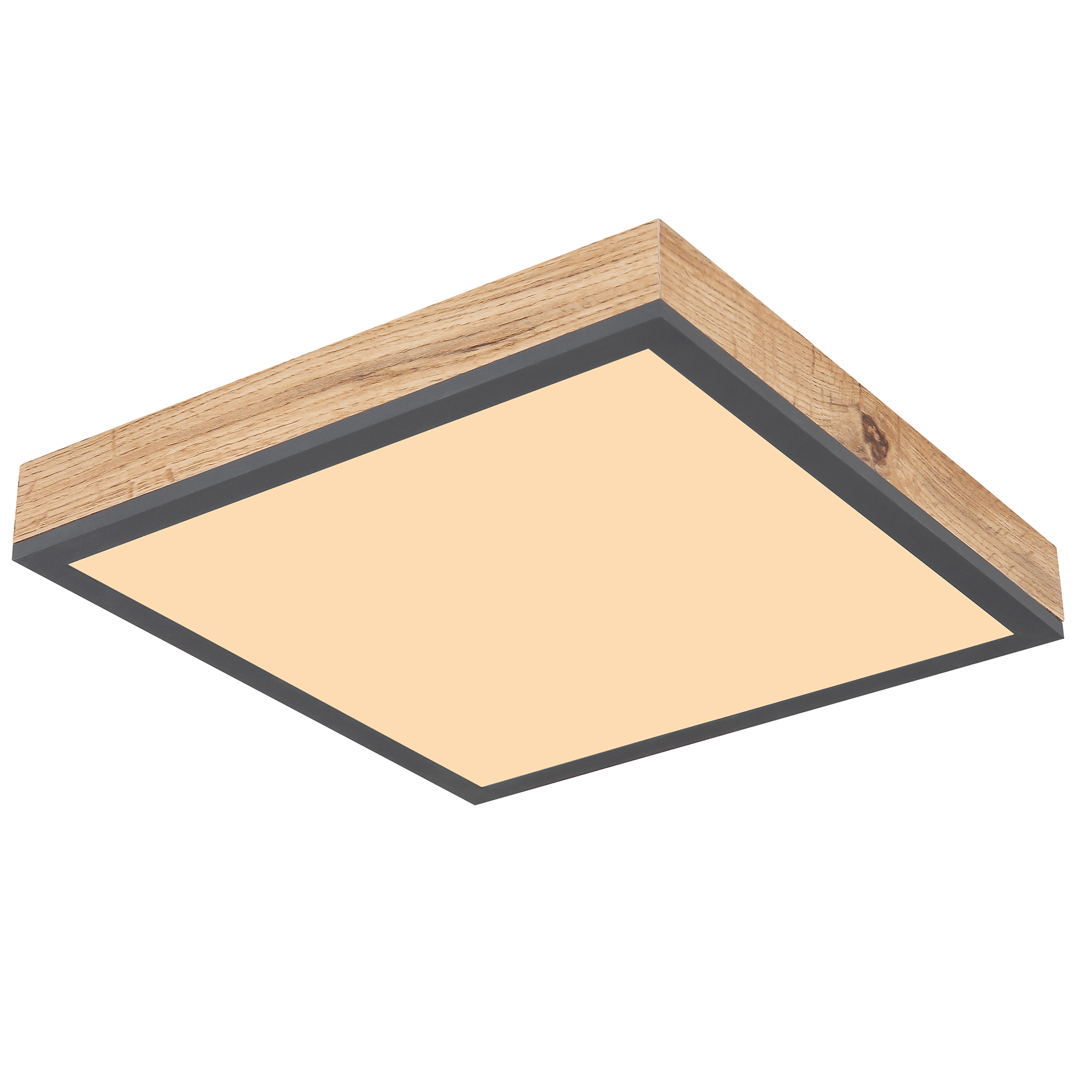 LED-Deckenleuchte - graphit-Holzoptik-opal - 30 cm