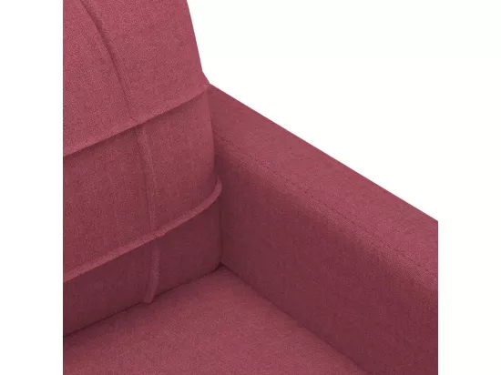 Canapé à 2 places Rouge bordeaux 120 cm Tissu