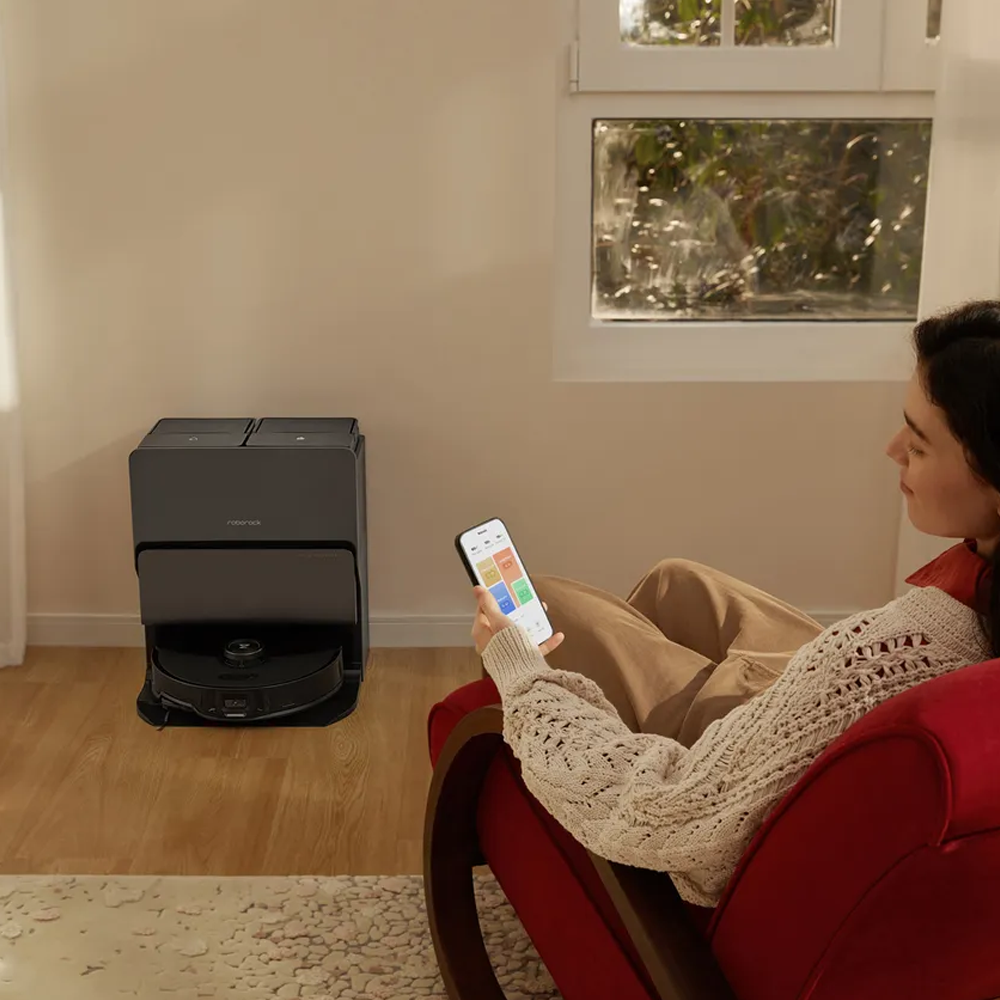 S8 MaxV Ultra Staubsaug-Roboter Staubsauger Nass / Trocken Bodenreinigung mit RockDock / App Steuerung (S8MVU52-SCH) - Ultra Black