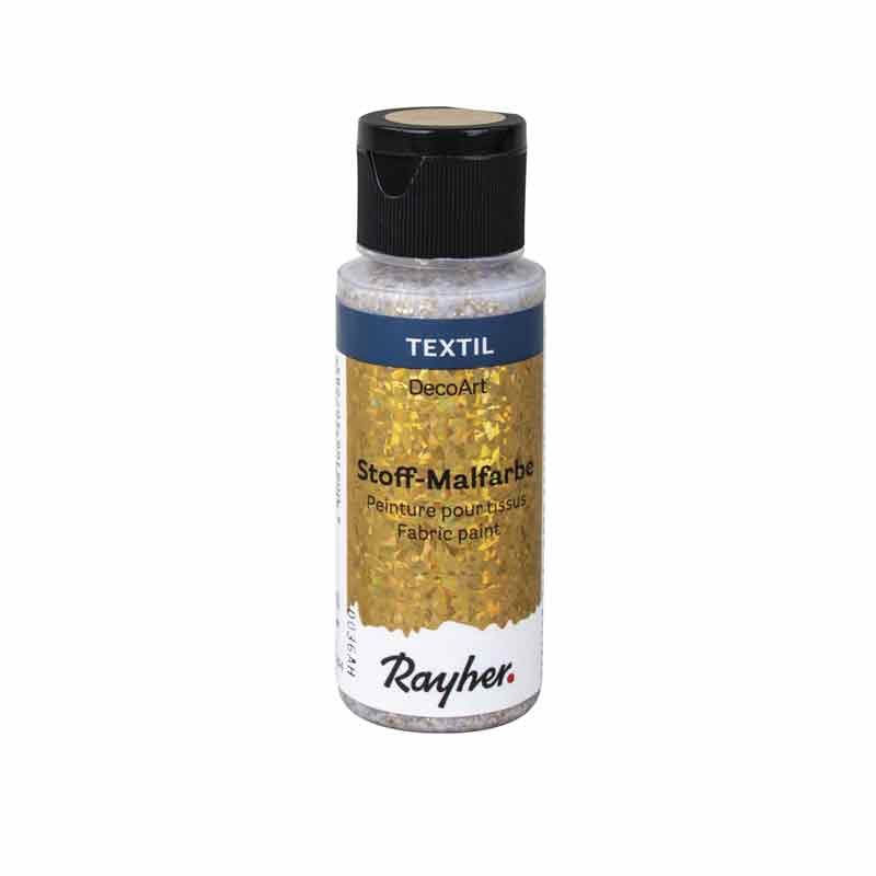 Peinture pour tissus extrême paillettes 59 ml - doré