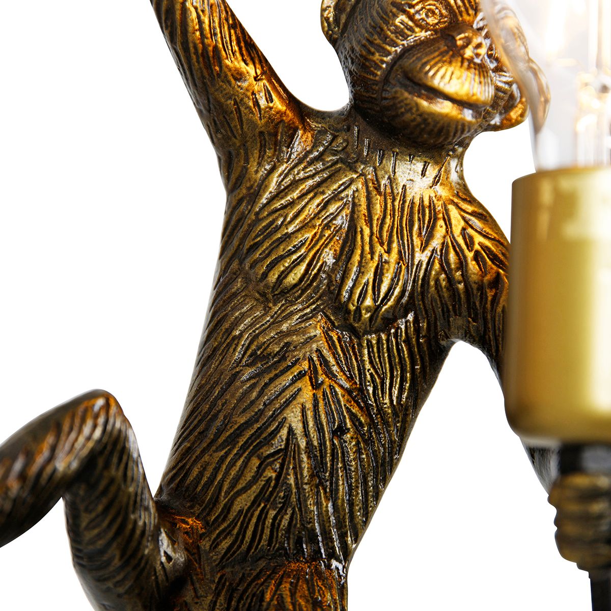 Klassieke wandlamp goud - Animal Monkey