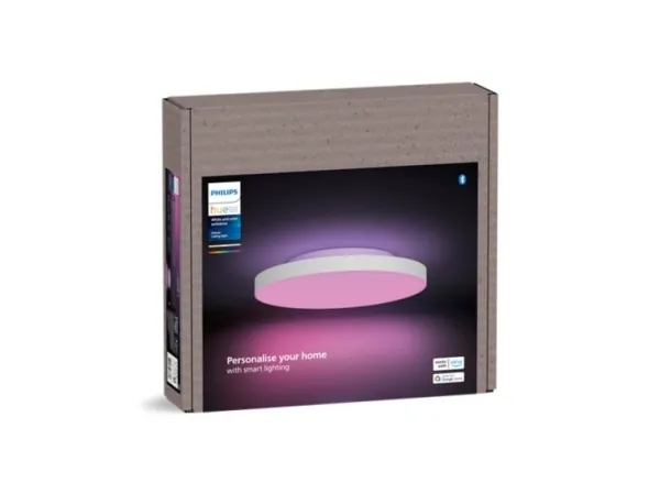 Philips Hue White and Color Ambiance Datura - Loftslyspanel - LED - 48 W - klasse G - 16 millioner farver/varmt til køligt hvidt lys - 2000-6500 K - round small - hvid