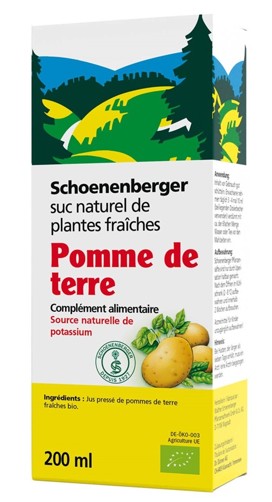 SCHOENENBERGER Kartoffel Frischpflanzensaft<br>200 ml, Flasche, Bio