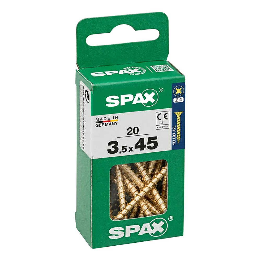 SPAX SENKHODE GUL 3,5X45, S 20 STK