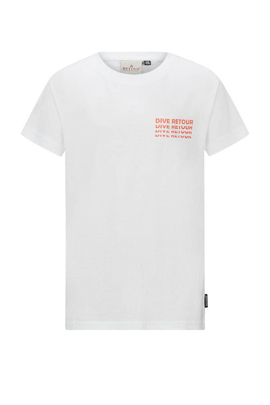 Retour Jeans T-shirt Evan met backprint wit