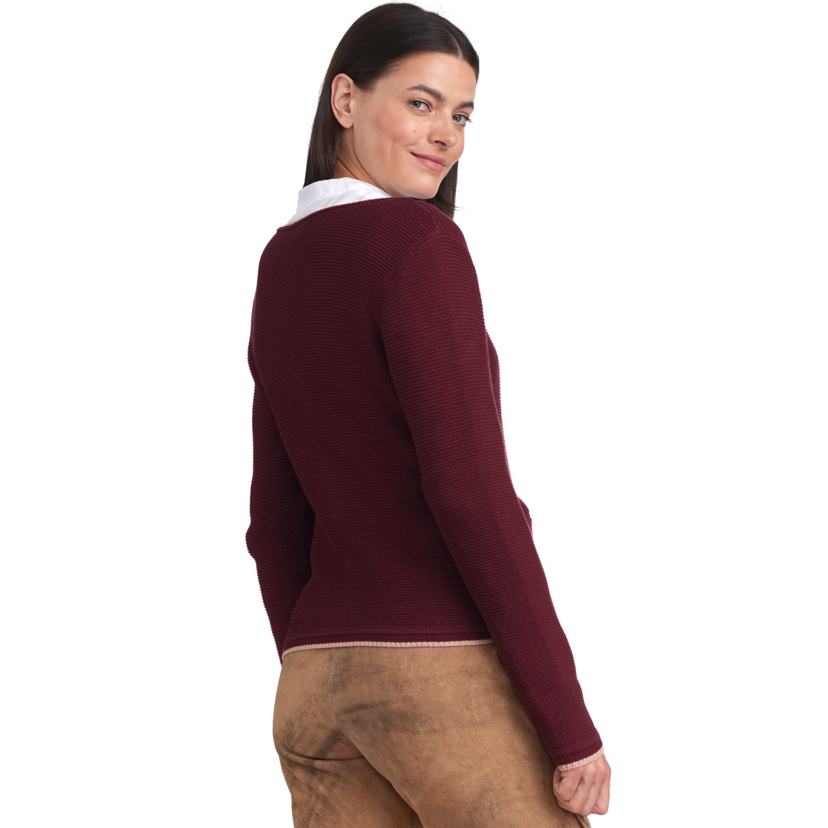 Gina Benotti Damen Janker mit Taschen dunkelrot
