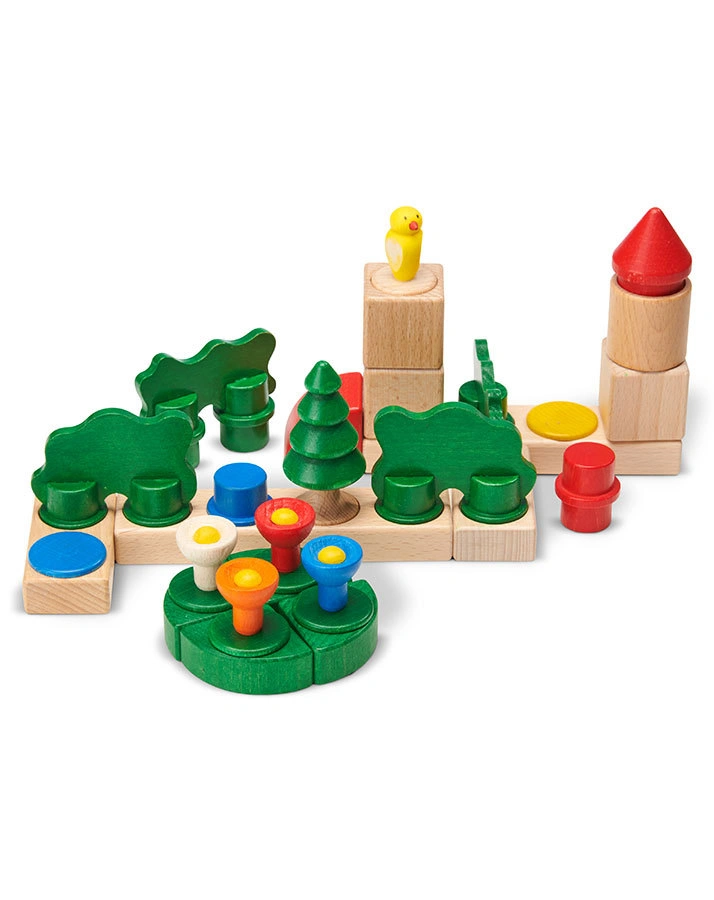 Steckspiel CUBIO PARK 30-teilig aus Holz