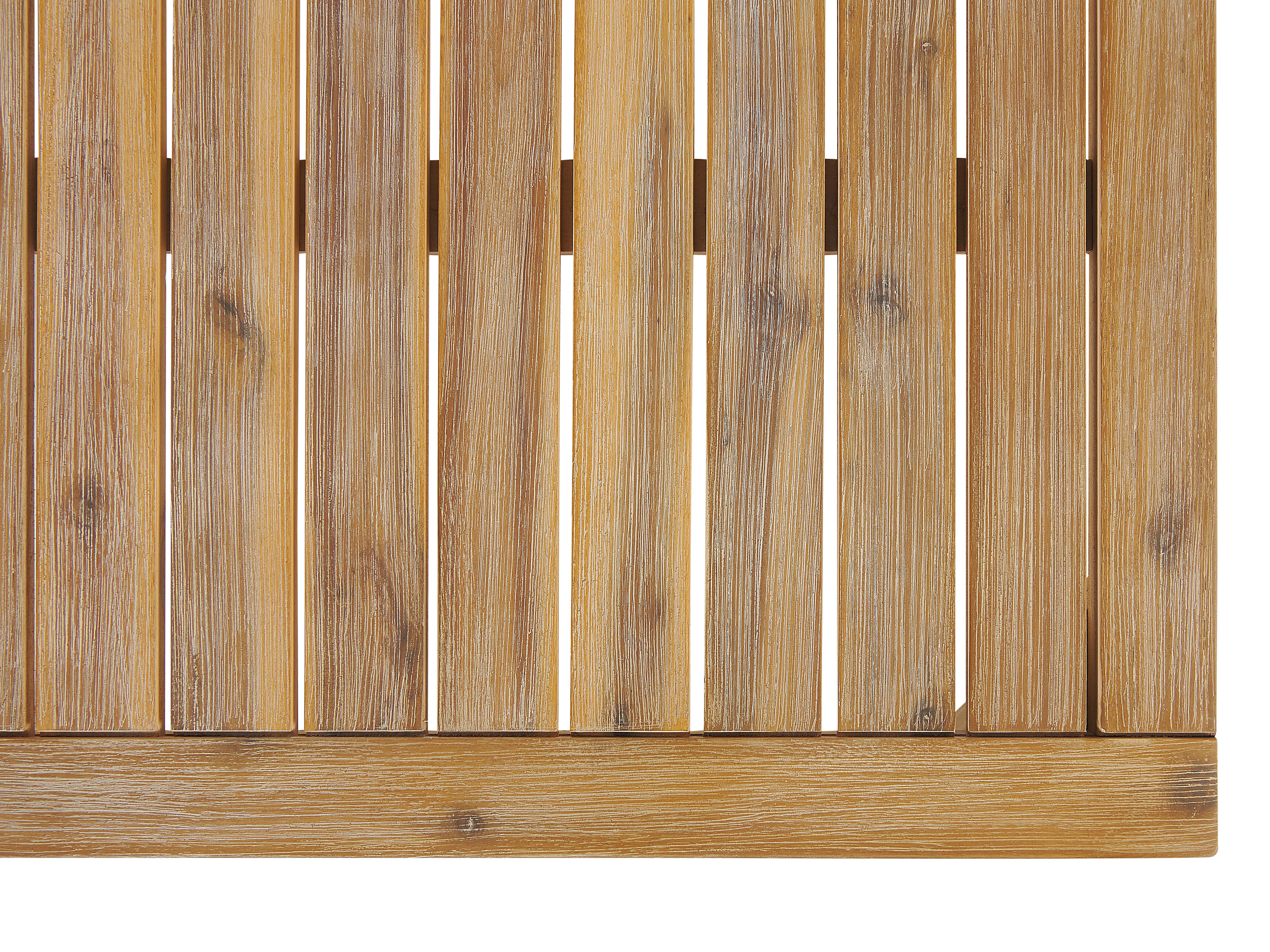 Loungeset met tafel 4-zits CREMONA linkszijdig Acaciahout Gebroken wit