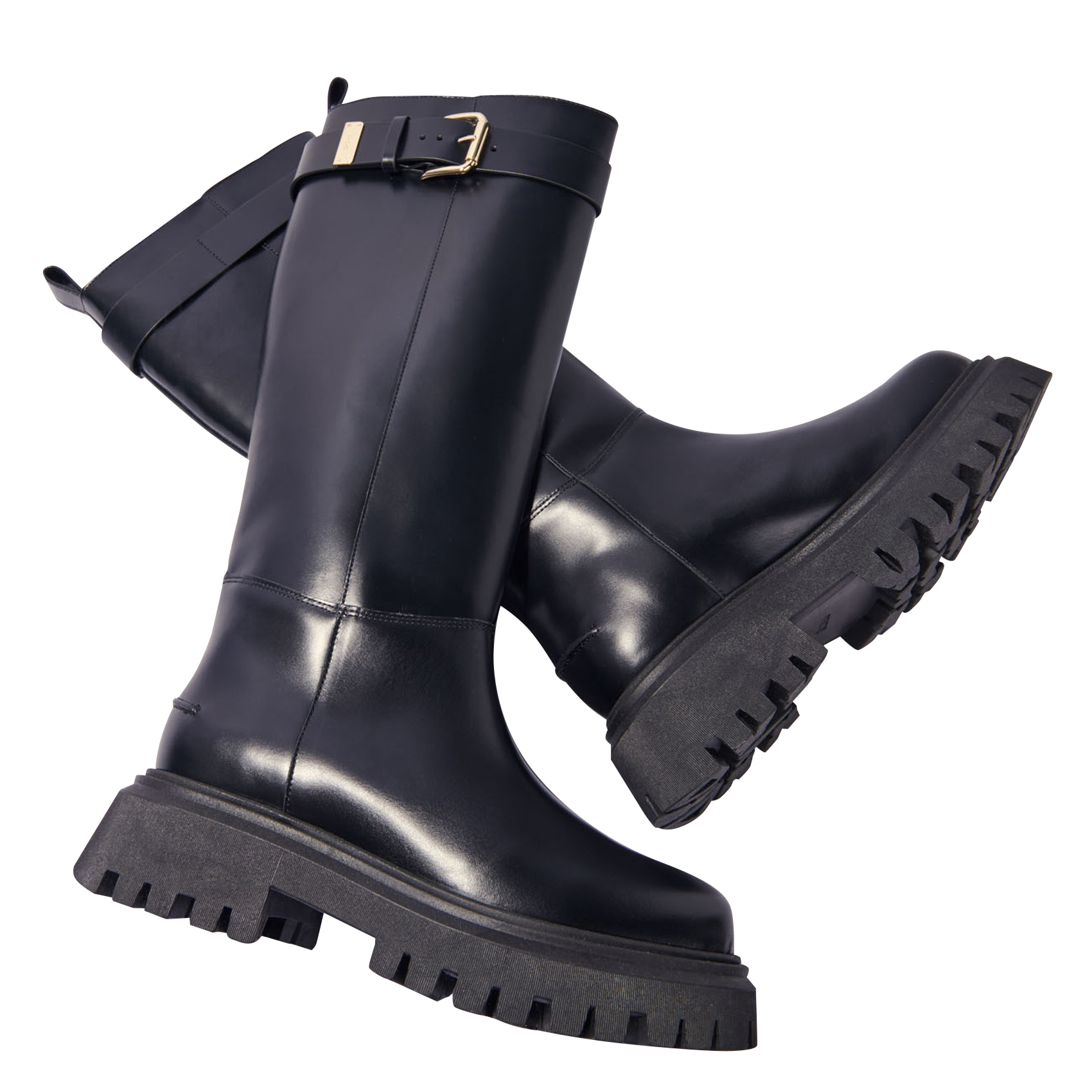 Bottes en cuir/ EN ATTENTE DU BON VISUEL | Noir