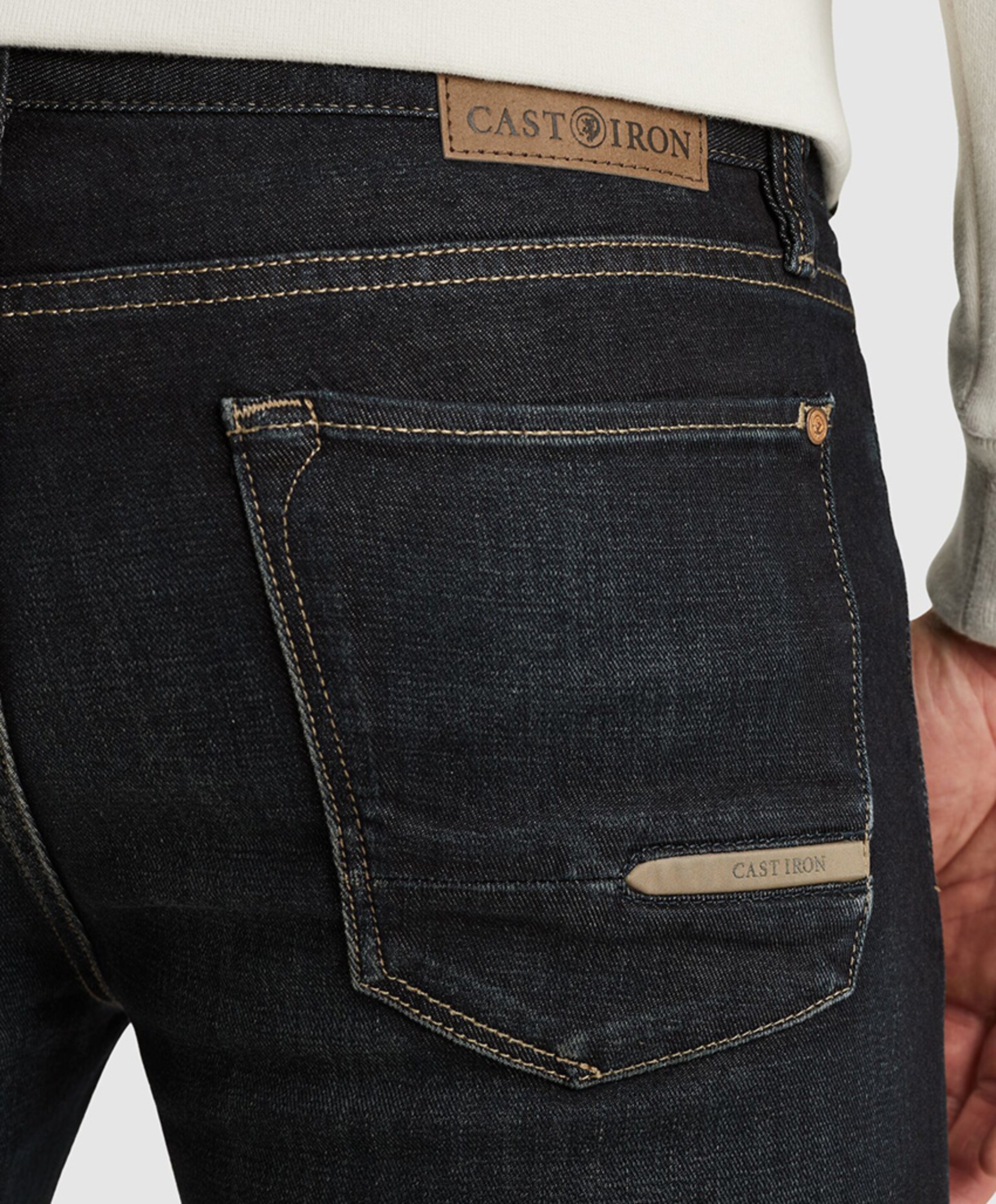 Cast Iron RISER SLIM MEDIUM COAL GREY heren jeans blauw