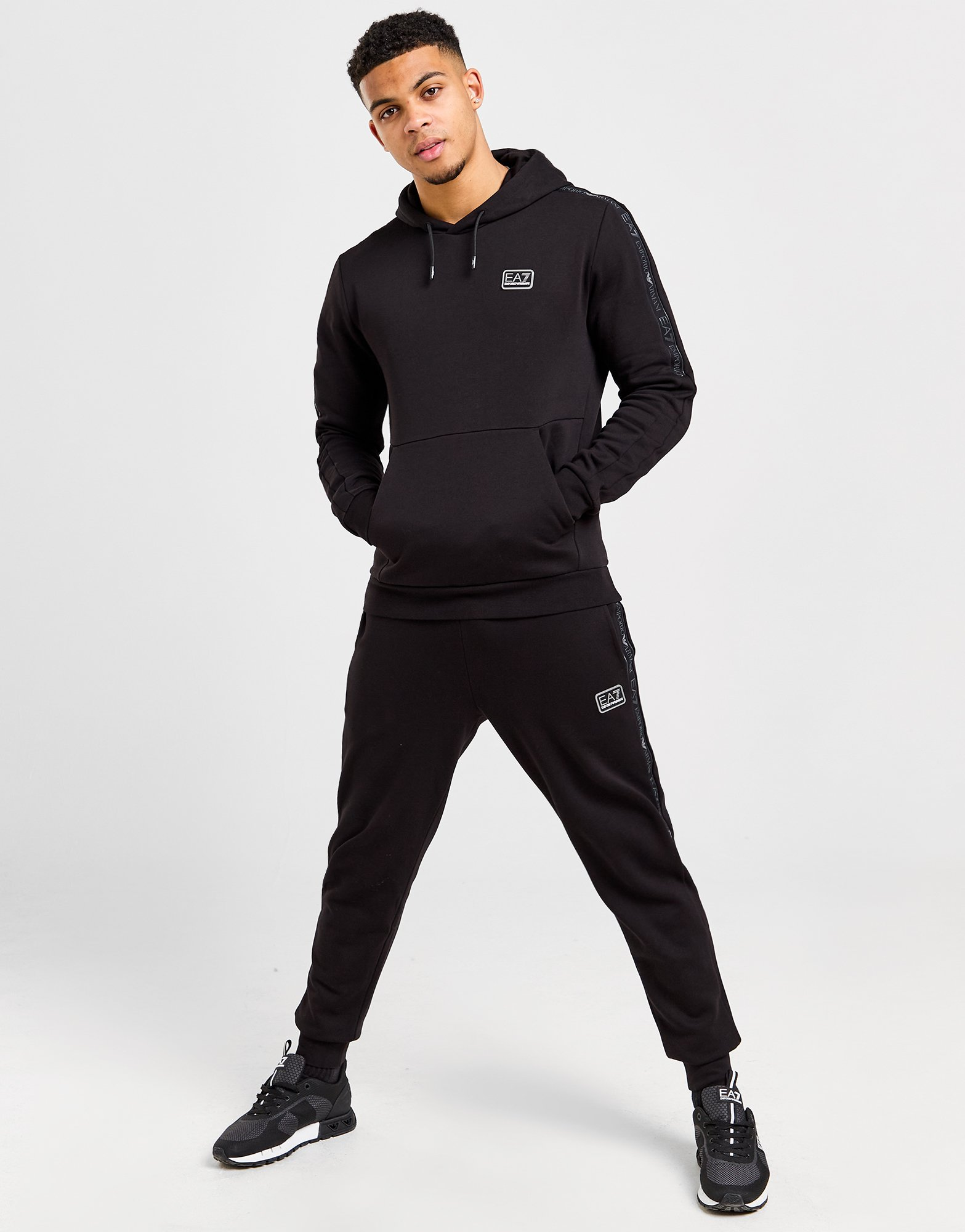 Emporio Armani EA7 Sweat à Capuche Tape Homme