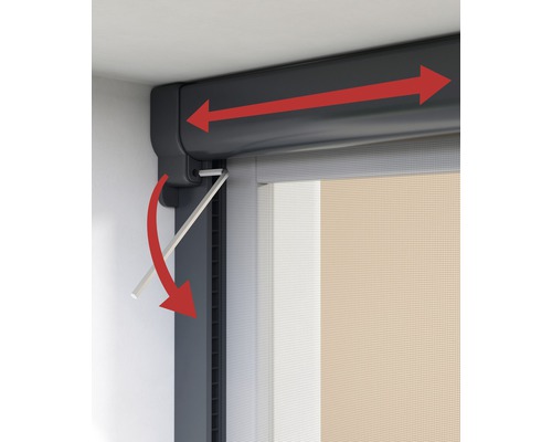 Insectenhor Windhager PLUS rolgordijn, zonder boren, antraciet, 100x160 cm