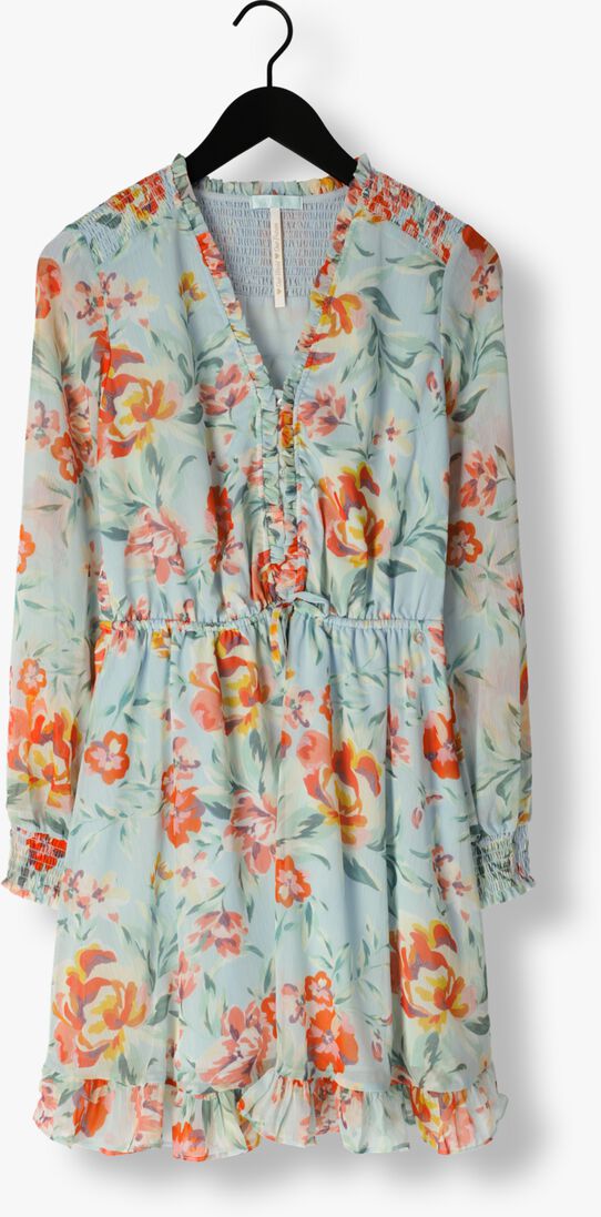 GUESS lichtblauwe guess mini jurk ss vanessa flare dress
