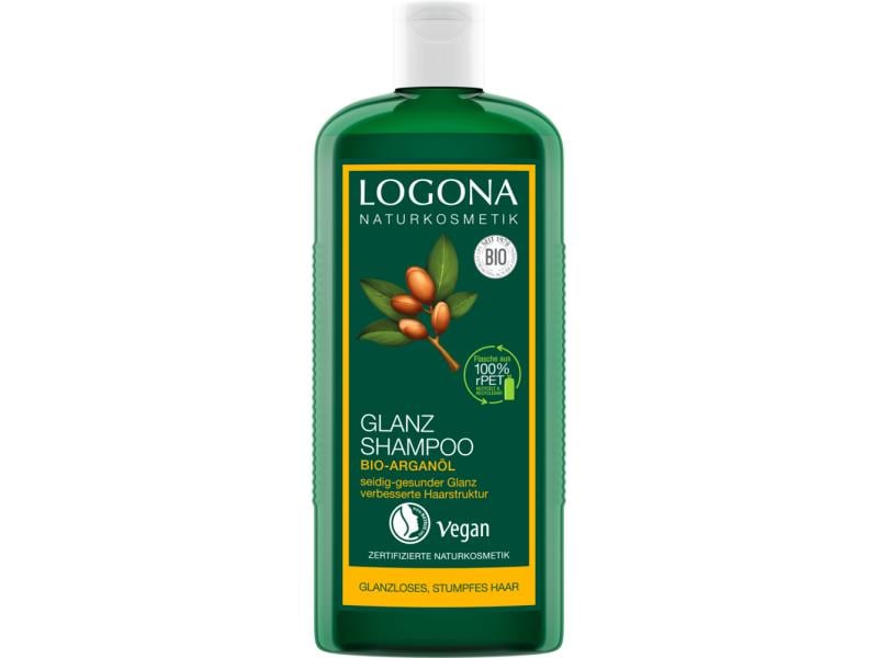 Logona Glanz Shampoo Bio-Arganöl 250 ml Haarshampoo für natürlich glänzendes Haar