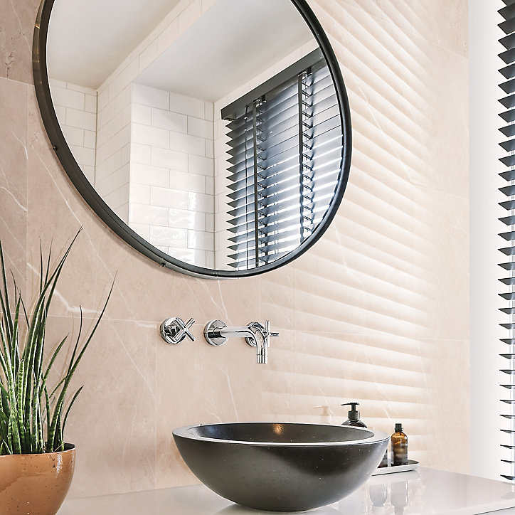 Dalle PVC Dumawall+ Gloss Faro beige brillant 37,5 x 65 cm