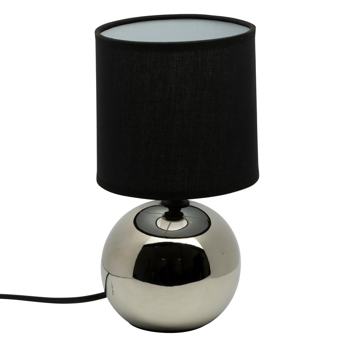 LAMPE BOULE TIMEO ARGENT H.25CM