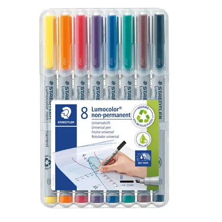 STAEDTLER® Lumocolor® non-permanent pen 312 Universalstift B, 8 Stück