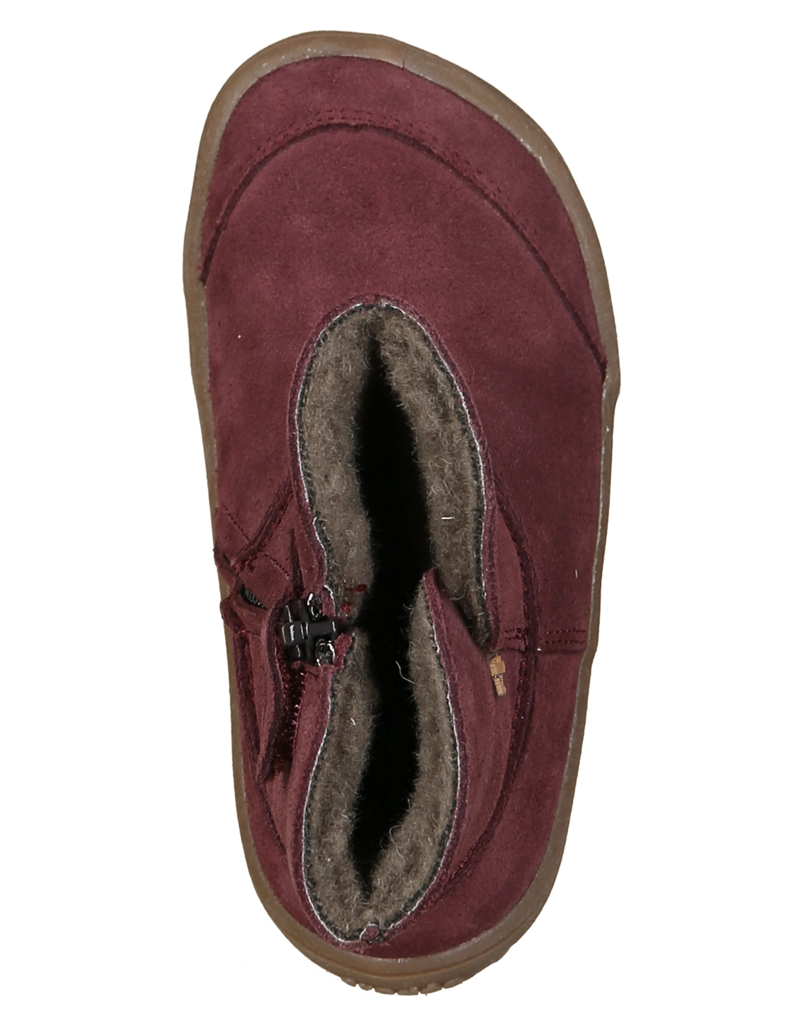 Winterstiefel BAREFOOT TEX SUEDE in bordeaux