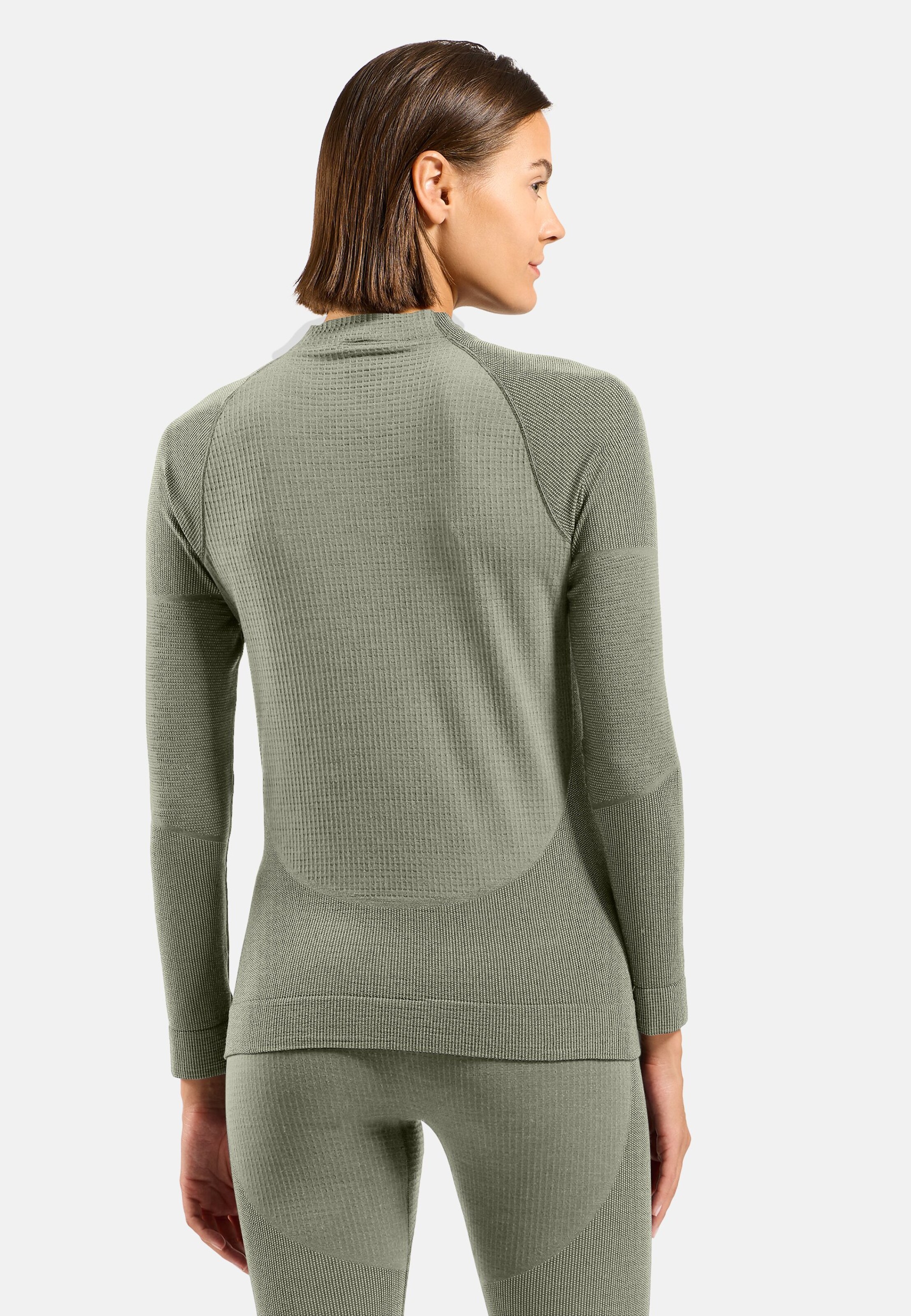 Seamless Performance Wool Funktionsshirt mit Rundhalsausschnitt in shadow