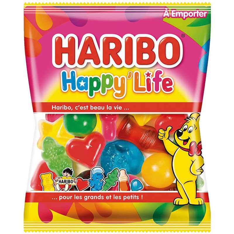 Bonbons Happy life Haribo - Sachet de 40 g