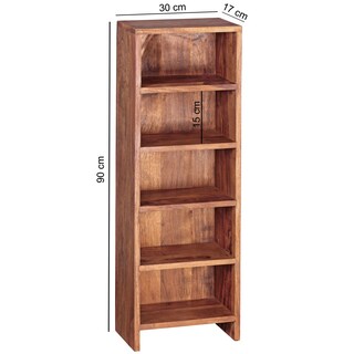 Regal 30 x 90 cm Sheesham massiv