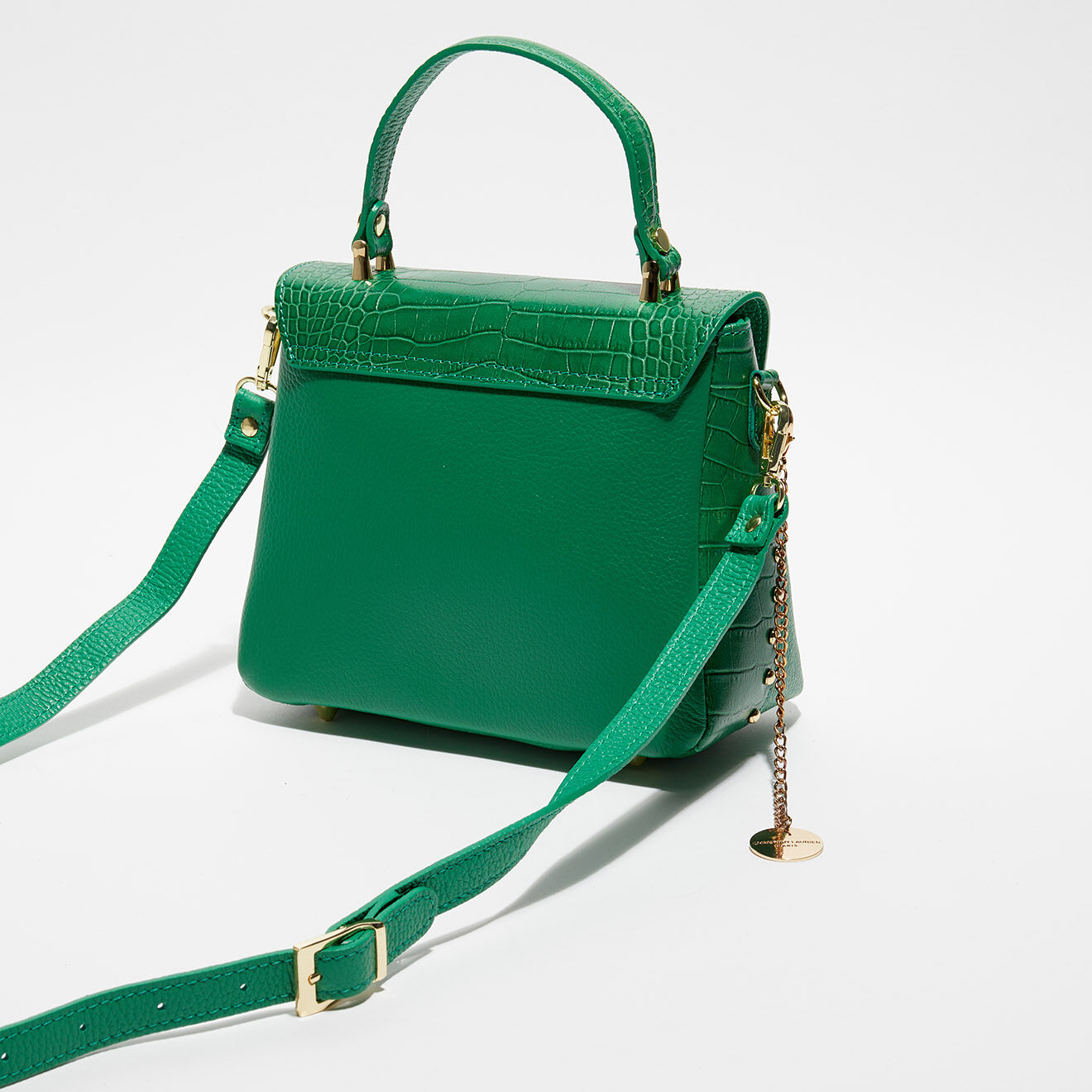 Christian Laurier Sac à main en Cuir Yasmin vert foncé - 22x19.5x10 cm