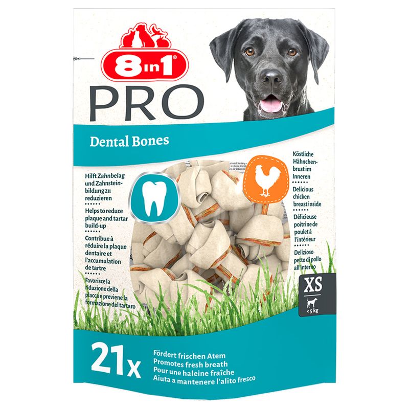 Os fourrés bucco-dentaires 8in1 Pro Dental, poulet XS à prix discount sur bitiba.fr