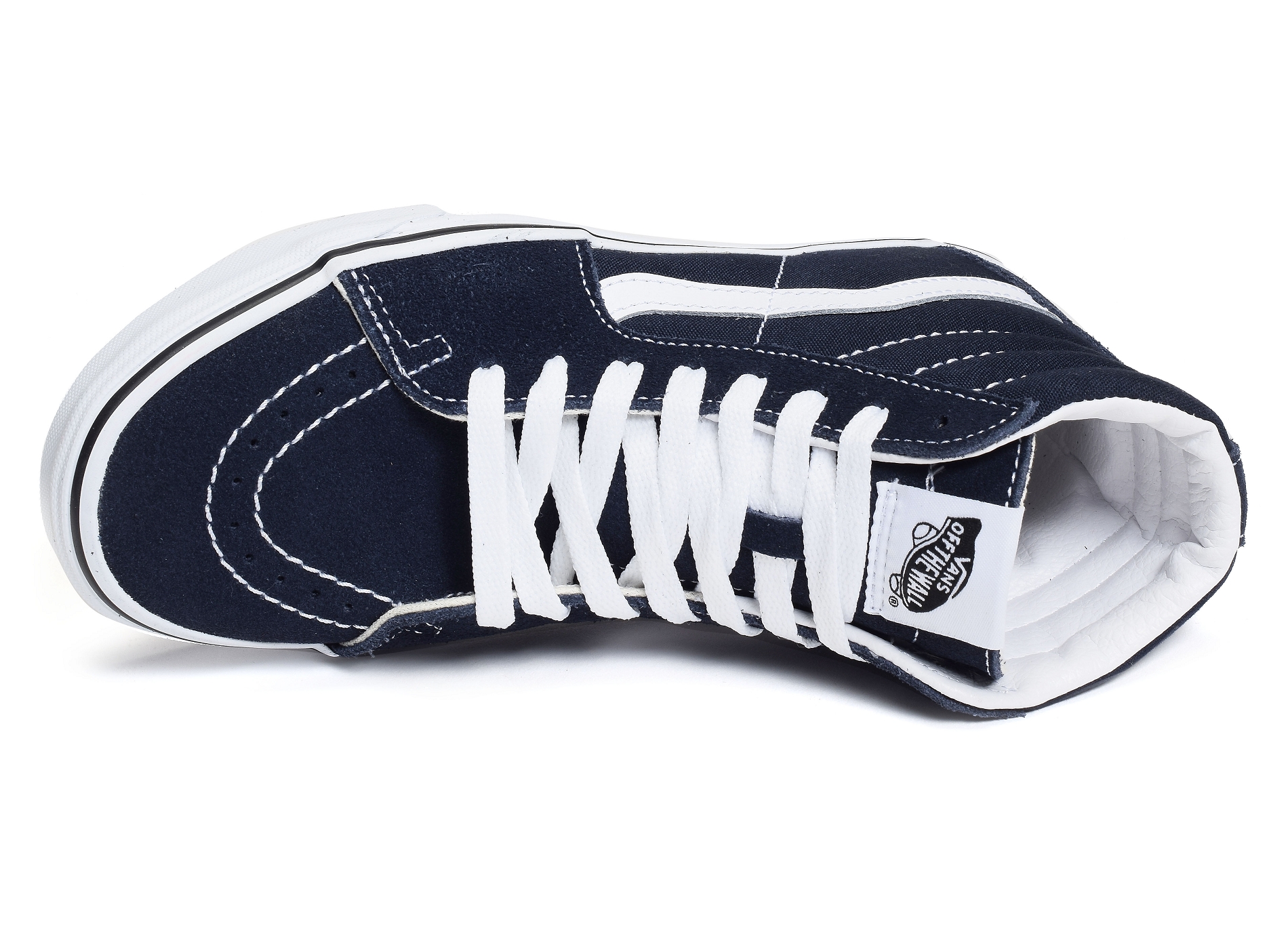 Ua sk8 hi marine blanc
