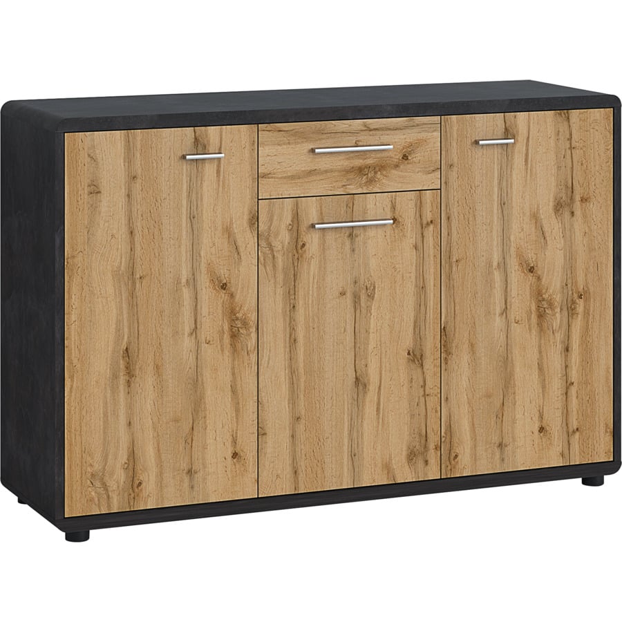 Regal Trevi Dekor Beton dunkel Wotaneiche 138 x 148 x 35 cm