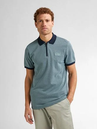 Petrol Half Zip Polo Keyline Ocean Blauw M-1050-POL907-5188 kopen
