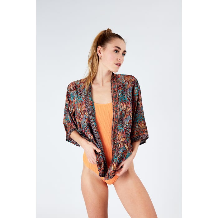 Veritas-Korte kimono print