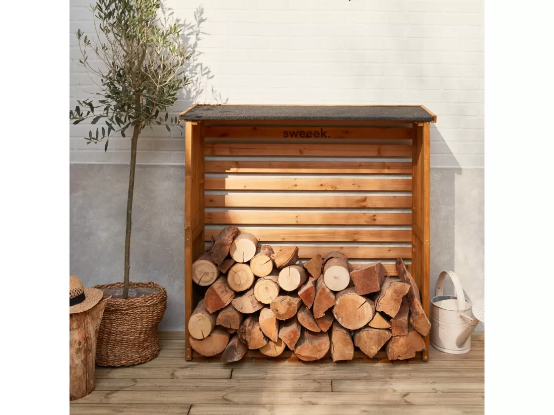 Abri buches. en bois. 120x45x120cm. avec toiture et plancher