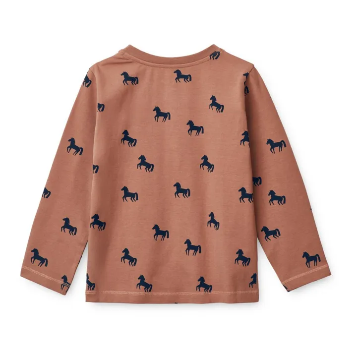 Liewood Pyjama Coton Bio Chevaux Wilhelm | Vieux Rose