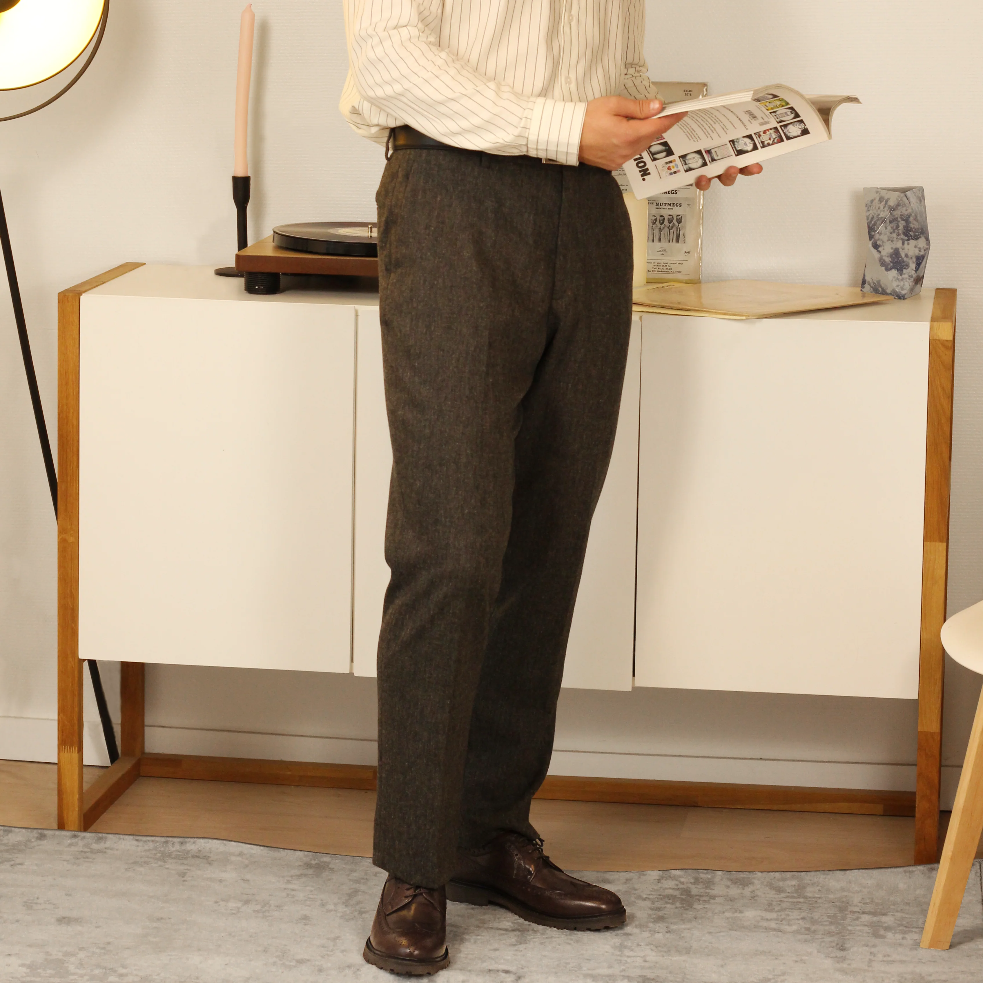 Robin-Derby en cuir marron