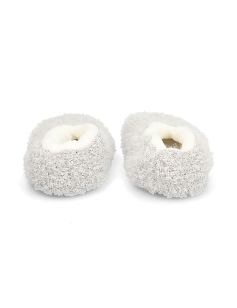CHENILLE WITH FAKE FUR SLIPPERS 1P
