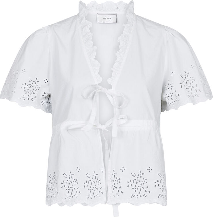 Neo Noir Satsi Embroidery Blouse White