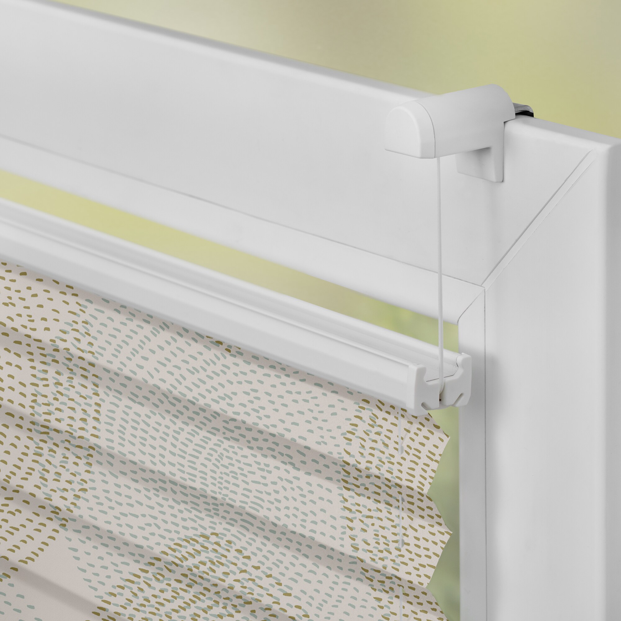 Lichtblick Plissee Klemmfix, ohne Bohren, blickdicht, Stripy Boho Drop India - Beige