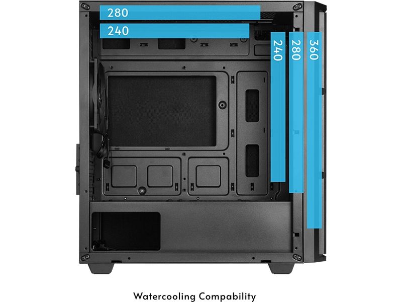 Chieftec PC-Gehäuse AZ-01B-OP Modernes m-ATX Mini-Tower PC-Gehäuse
