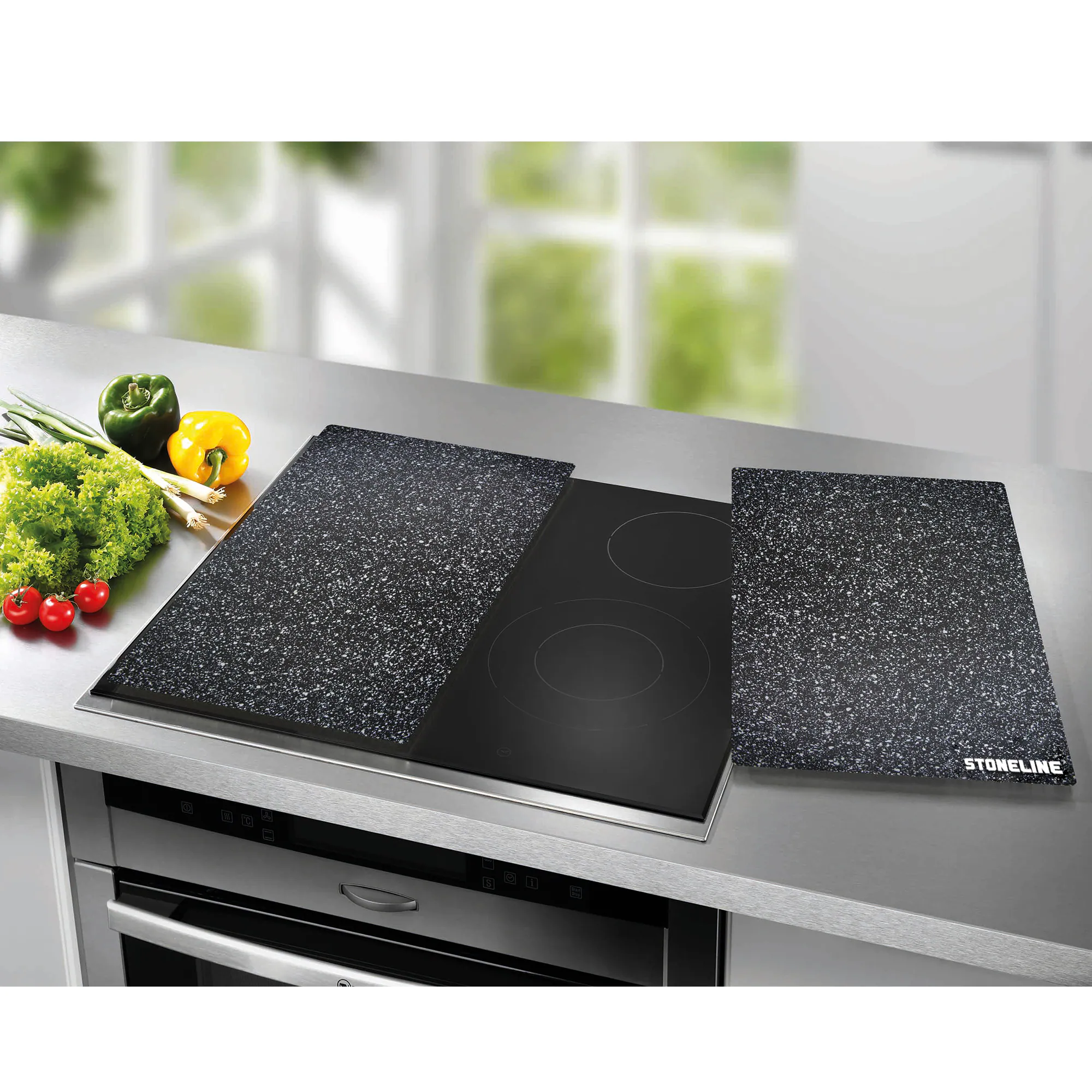 STONELINE® Herdabdeckplatten / Schneideplatten-Set, 2-tlg.