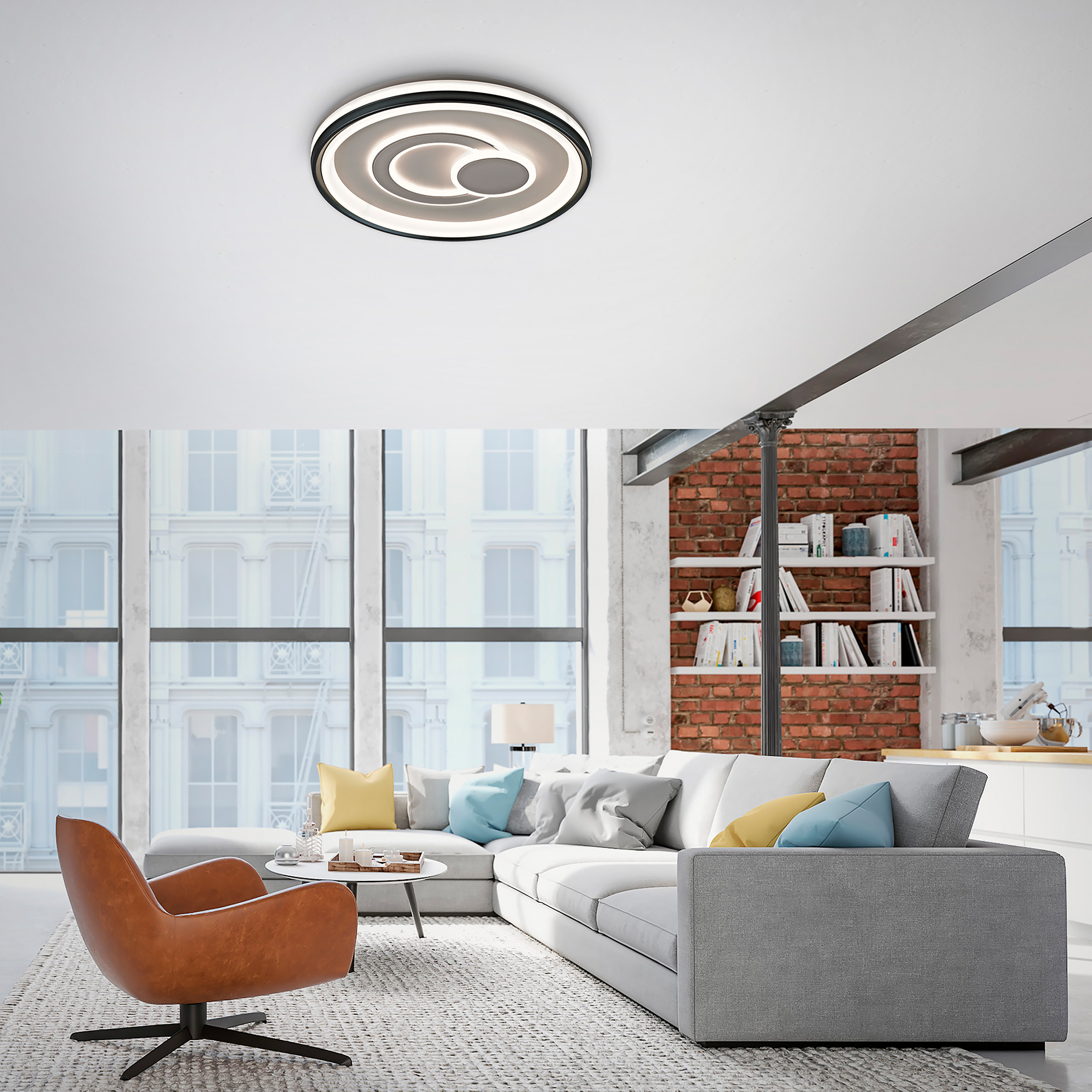 LED-Deckenleuchte - weiß - dimmbar - Ø 50 cm