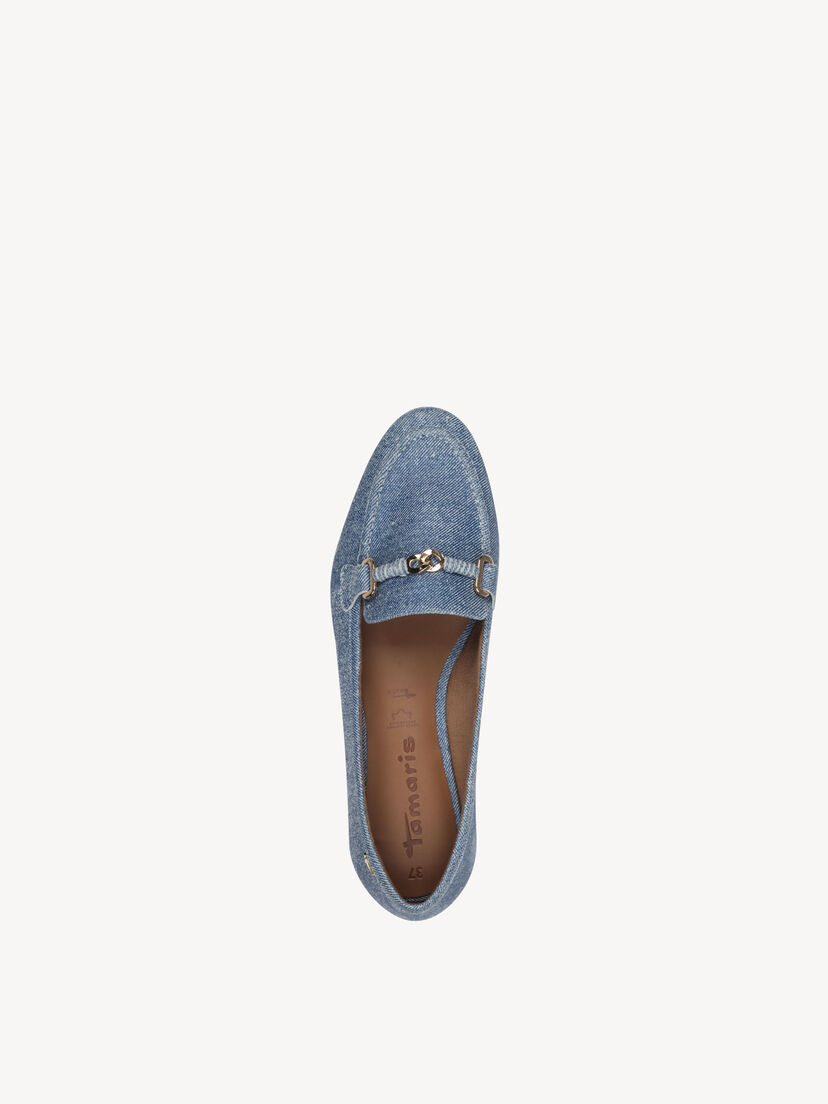 Leren Instappers - blauw