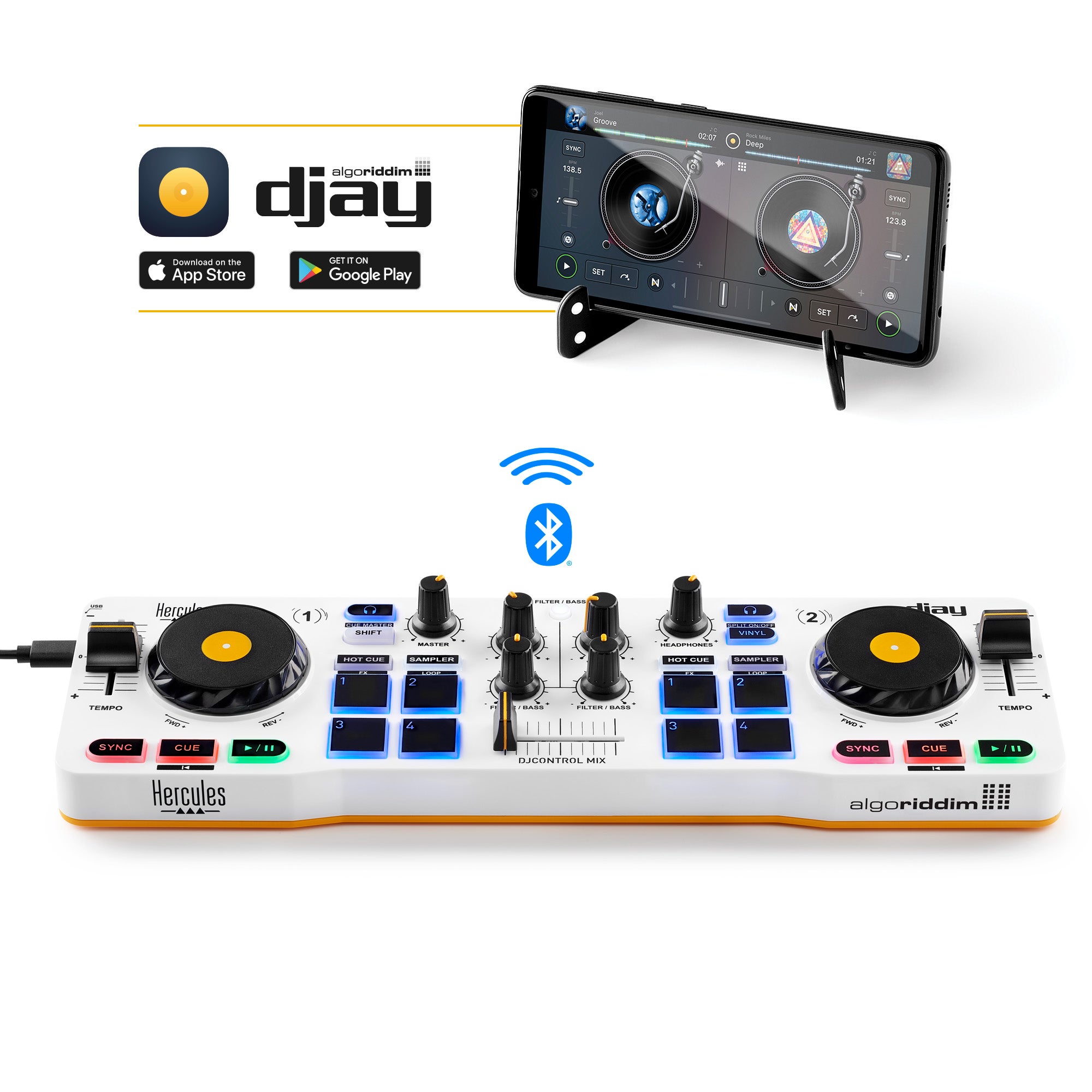 Hercules DJControl Mix DJ starterset voor smartphones