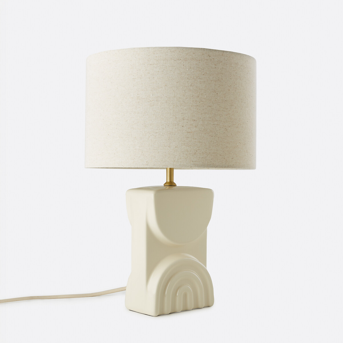 LA REDOUTE INTERIEURS<br>Luminária em cerâmica e linho, Topia
