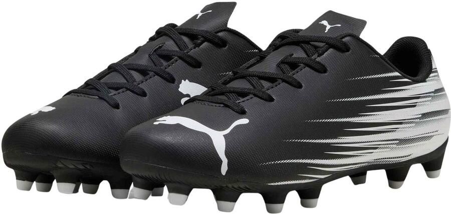 PUMA Attacanto II Gras Kunstgras Voetbalschoenen (MG) Kids Zwart Wit