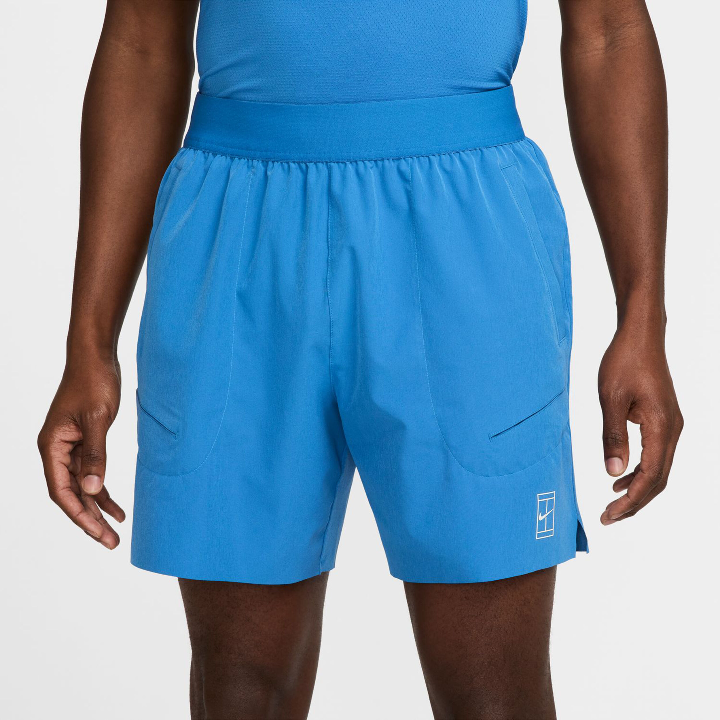 Nike Court Dri-Fit Advantage 6in Shorts Hommes - Bleu , Blanc