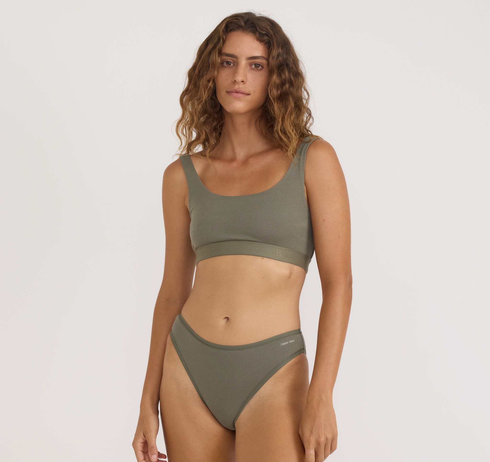ORGANIC COTTON<br>Core Rib Tank Bralette