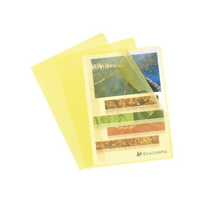 Exacompta - 100 Pochettes coin grainées - A4 - 12/100 - jaune