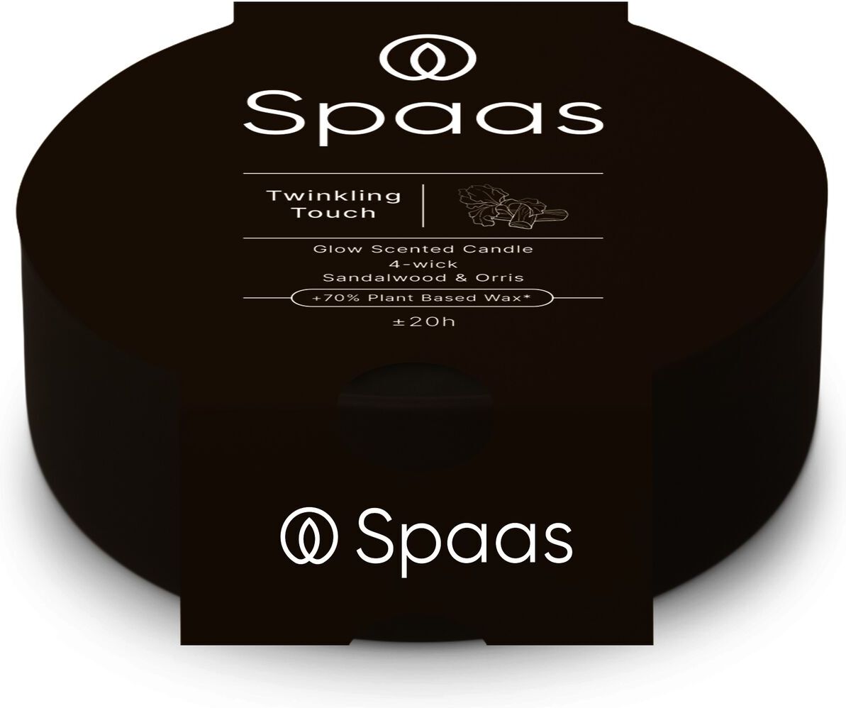 Spaas geurkaars Essential collection Twinkling Touch groen 20 uur D 13 H 4,5 cm