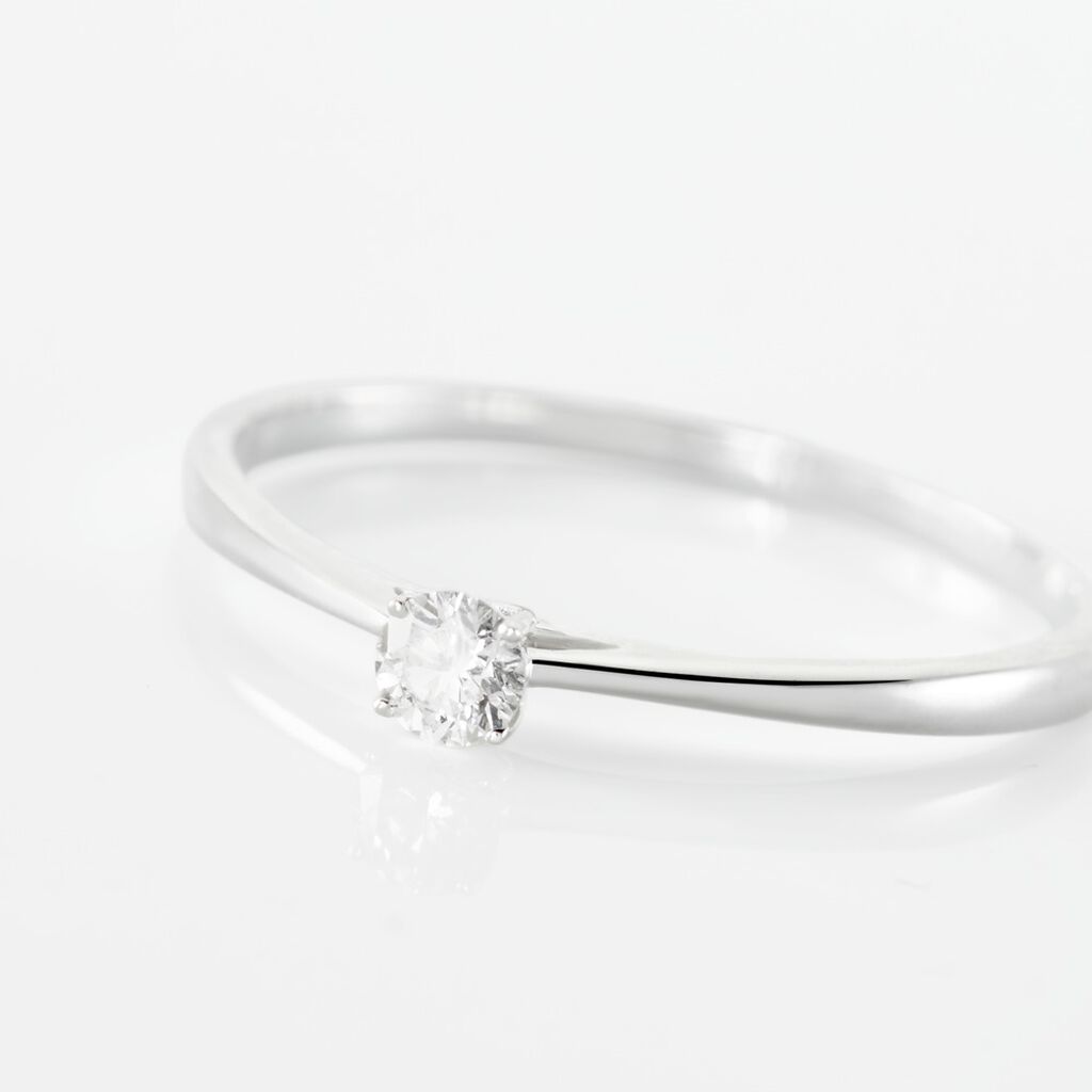 Bague Solitaire Aphrodite Or Blanc Diamant